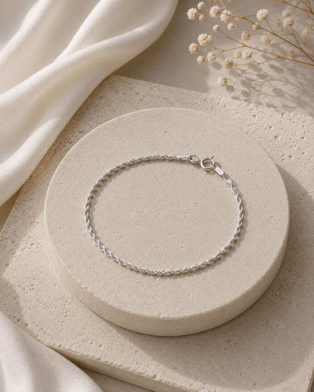 PULSEIRA CORDÃO BAIANO — JOIAS — PRATA 925