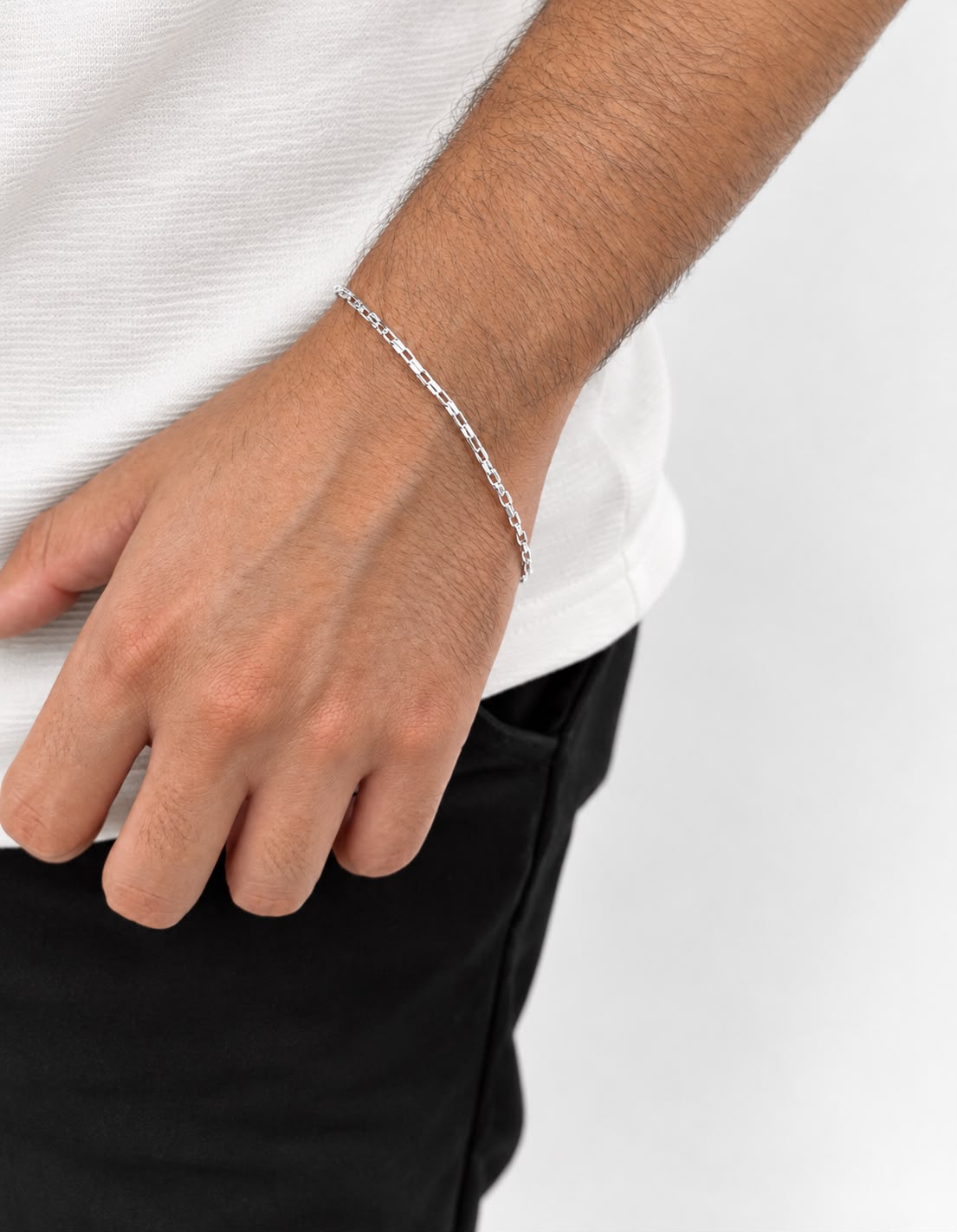 PULSEIRA CARTIER MASCULINA — SEMIJOIAS — PRATA 50