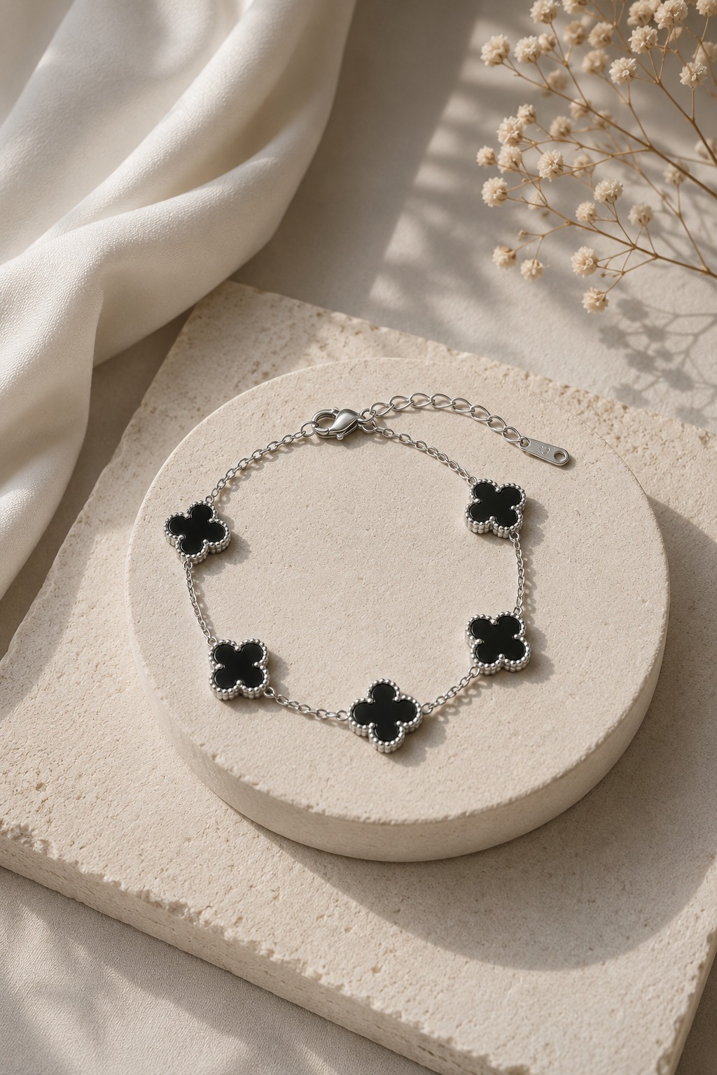 PULSEIRA INSPIRAÇÃO TREVOS — JOIAS — PRATA 925