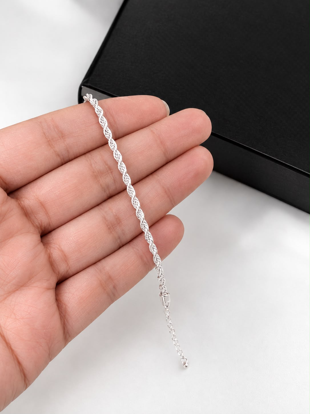 PULSEIRA CORDÃO BAIANO TORCIDA — SEMIJOIAS — PRATA 50